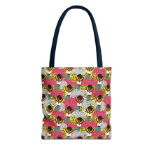 Load image into Gallery viewer, Black girl in Animal Print - Colorful Patterned Tote Bag - Size 13x13