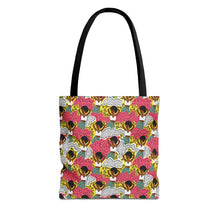 Load image into Gallery viewer, Black girl in Animal Print - Colorful Patterned Tote Bag - Size 13x13
