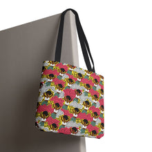 Load image into Gallery viewer, Black girl in Animal Print - Colorful Patterned Tote Bag - Size 13x13