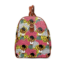Load image into Gallery viewer, Black girl in Animal Print - Colorful Waterproof Travel Bag
