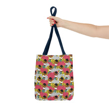 Load image into Gallery viewer, Black girl in Animal Print - Colorful Patterned Tote Bag - Size 13x13
