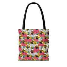 Load image into Gallery viewer, Black girl in Animal Print - Colorful Patterned Tote Bag - Size 13x13
