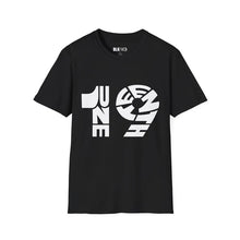 Load image into Gallery viewer, Juneteenth "19" Colorful - Unisex T-Shirt (multicolor, b&w)