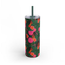 Load image into Gallery viewer, Black Girl in Nature - Floral Tumbler with Straw