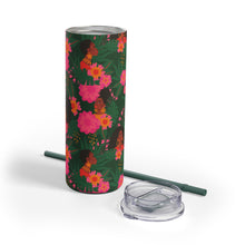 Load image into Gallery viewer, Black Girl in Nature - Floral Tumbler with Straw