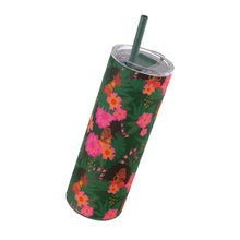 Load image into Gallery viewer, Black Girl in Nature - Floral Tumbler with Straw