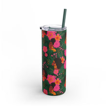 Load image into Gallery viewer, Black Girl in Nature - Floral Tumbler with Straw