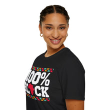 Load image into Gallery viewer, 100% Black- Unisex T-Shirt