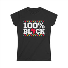Load image into Gallery viewer, 100% Black -  Women's Tee