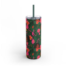Load image into Gallery viewer, Black Girl in Nature - Floral Tumbler with Straw