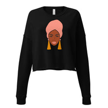 Load image into Gallery viewer, Black Woman Dangle Earrings Crop Sweatshirt