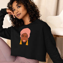 Load image into Gallery viewer, Black Woman Dangle Earrings Crop Sweatshirt
