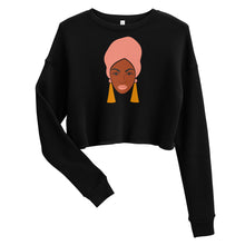 Load image into Gallery viewer, Black Woman Dangle Earrings Crop Sweatshirt