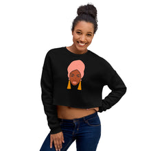 Load image into Gallery viewer, Black Woman Dangle Earrings Crop Sweatshirt