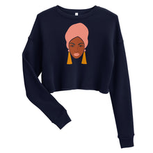 Load image into Gallery viewer, Black Woman Dangle Earrings Crop Sweatshirt