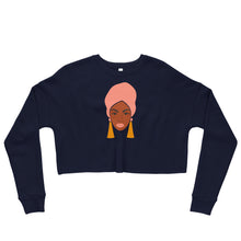 Load image into Gallery viewer, Black Woman Dangle Earrings Crop Sweatshirt