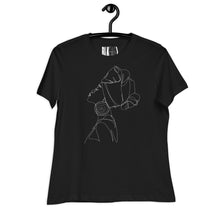Load image into Gallery viewer, Black Women Line Drawing Relaxed T-Shirt