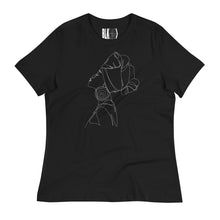 Load image into Gallery viewer, Black Women Line Drawing Relaxed T-Shirt