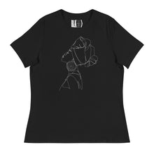 Load image into Gallery viewer, Black Women Line Drawing Relaxed T-Shirt