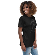 Load image into Gallery viewer, Black Women Line Drawing Relaxed T-Shirt