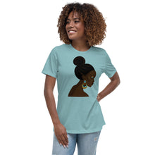 Load image into Gallery viewer, Black Women Blue Eyes Relaxed T-Shirt