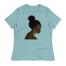 Load image into Gallery viewer, Black Women Blue Eyes Relaxed T-Shirt