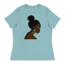 Load image into Gallery viewer, Black Women Blue Eyes Relaxed T-Shirt