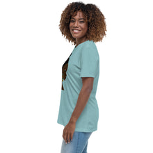Load image into Gallery viewer, Black Women Blue Eyes Relaxed T-Shirt