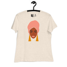 Load image into Gallery viewer, Black With Dangle Earrings Women's Relaxed T-Shirt