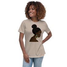 Load image into Gallery viewer, Black Women Blue Eyes Relaxed T-Shirt