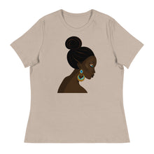 Load image into Gallery viewer, Black Women Blue Eyes Relaxed T-Shirt