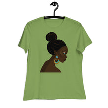 Load image into Gallery viewer, Black Women Blue Eyes Relaxed T-Shirt