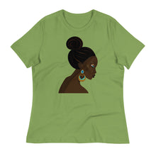 Load image into Gallery viewer, Black Women Blue Eyes Relaxed T-Shirt