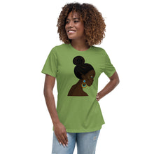 Load image into Gallery viewer, Black Women Blue Eyes Relaxed T-Shirt