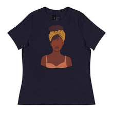 Load image into Gallery viewer, Black Women's Headwrap T-Shirt