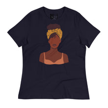 Load image into Gallery viewer, Black Women's Headwrap T-Shirt