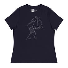 Load image into Gallery viewer, Black Women Line Drawing Relaxed T-Shirt