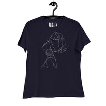 Load image into Gallery viewer, Black Women Line Drawing Relaxed T-Shirt