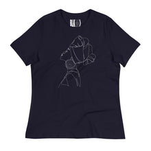 Load image into Gallery viewer, Black Women Line Drawing Relaxed T-Shirt