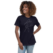 Load image into Gallery viewer, Black Women Line Drawing Relaxed T-Shirt