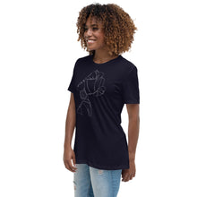 Load image into Gallery viewer, Black Women Line Drawing Relaxed T-Shirt
