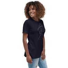 Load image into Gallery viewer, Black Women Line Drawing Relaxed T-Shirt