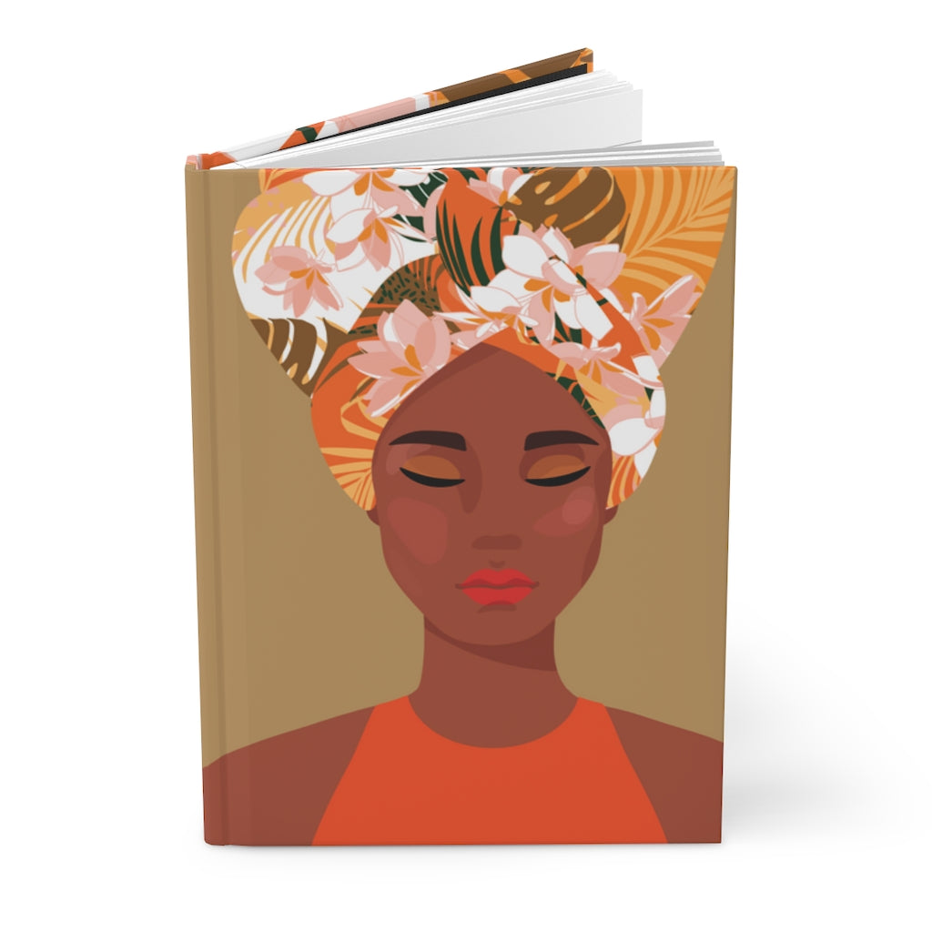 Floral Headwrap Hardcover Journal Matte