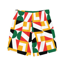 Load image into Gallery viewer, Juneteenth Graphic Pattern Men's swim trunks