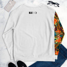 Load image into Gallery viewer, Black Love Pattern on Sleeve Unisex Sweatshirt