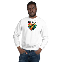 Load image into Gallery viewer, Black Love Large Heart Unisex Sweatshirt