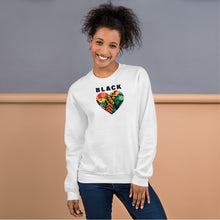 Load image into Gallery viewer, Black Love Large Heart Unisex Sweatshirt