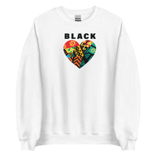 Load image into Gallery viewer, Black Love Large Heart Unisex Sweatshirt