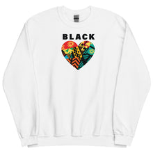 Load image into Gallery viewer, Black Love Large Heart Unisex Sweatshirt