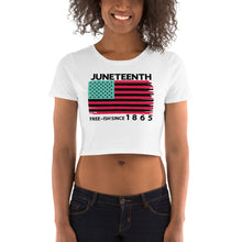 Load image into Gallery viewer, Juneteenth Free-ish Women’s Crop Tee